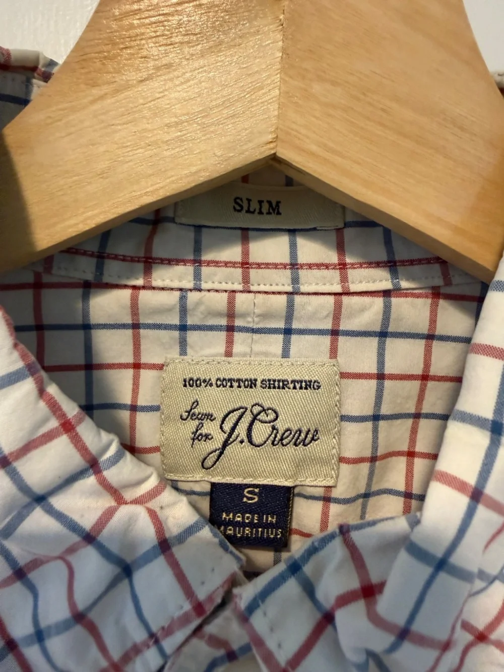 J.Crew Men's Plaid Button Down - Size: SLIM SMALL